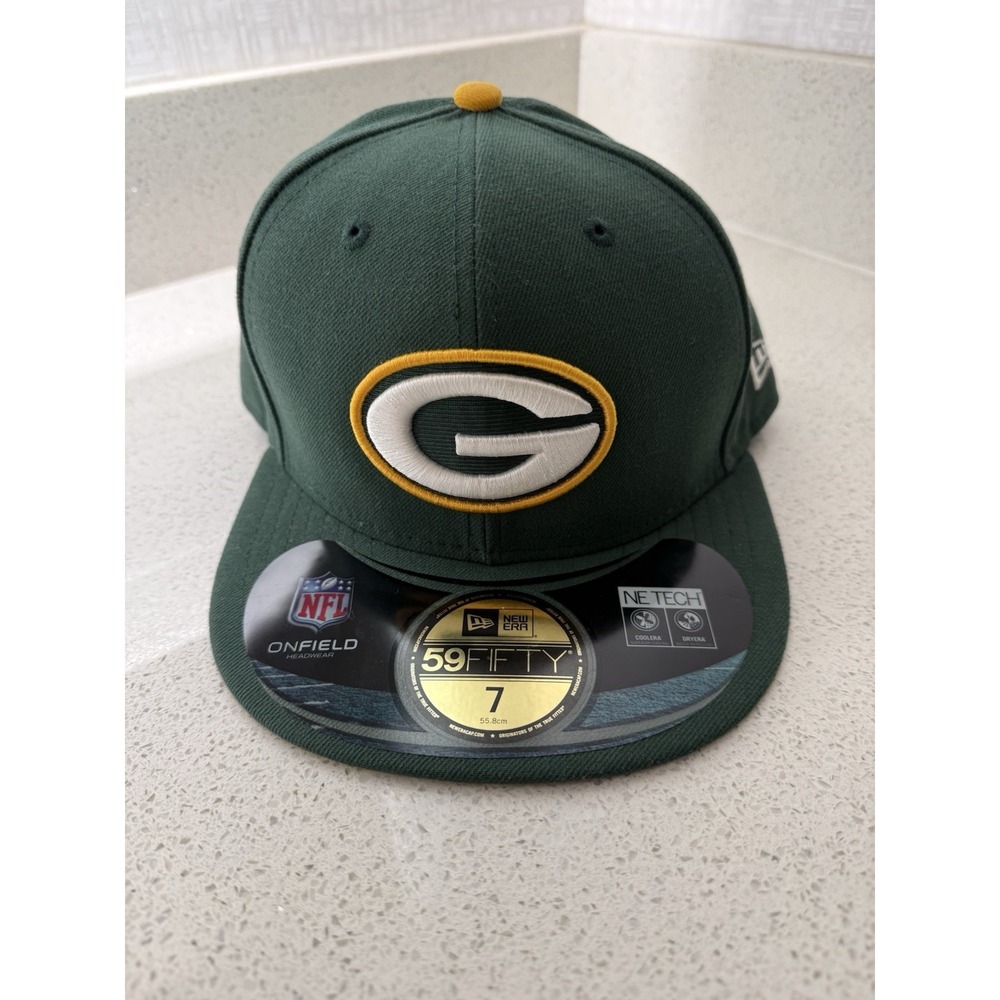 Green Bay Packers New Era On Field 5950 59Fifty  Fitted Hat New Size 7